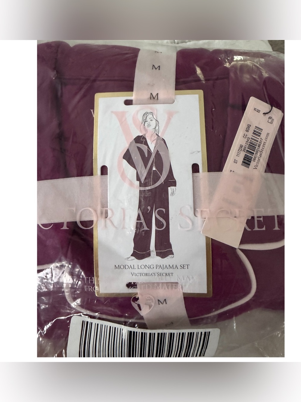 NWT | Victoria’s Secret | Modal Long Pajama Set | Burgandy - Wine | Med - Picture 4 of 4